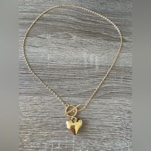 Free People Gold Heart Necklace